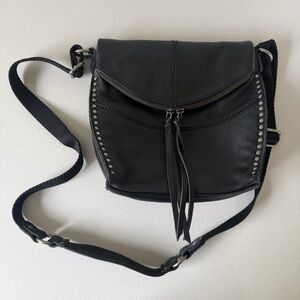 The Sak Black Leather Crossbody Bag